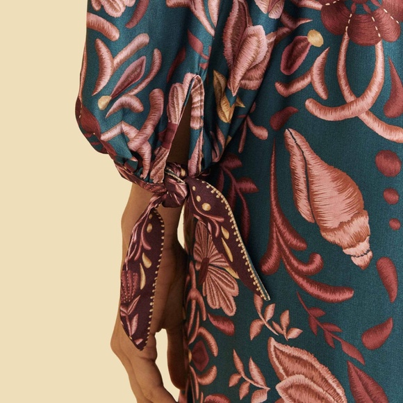 Farm Rio Teal Maxi Dress - Picture 2 of 3